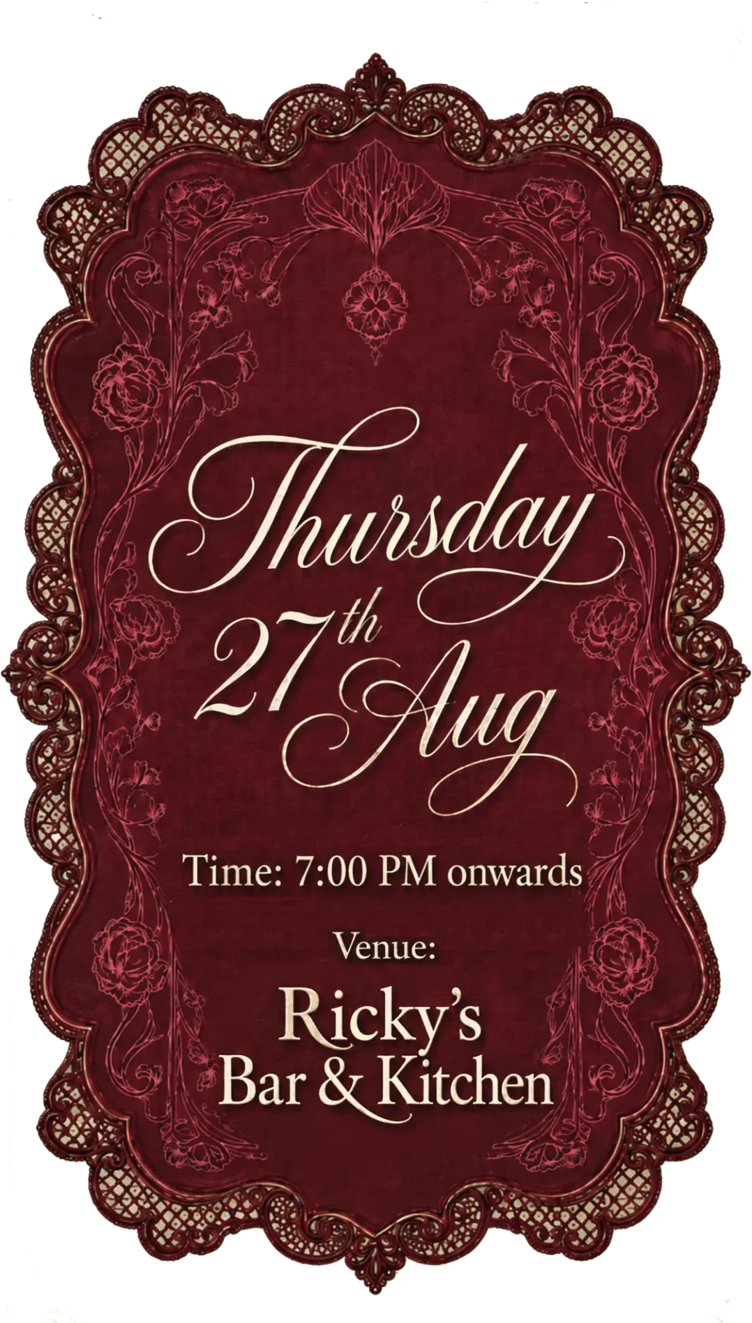 Date, time and venue details